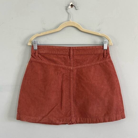 NWT Free People Ray Myrrh Corduroy Button Up Cotton Boho Mini‎ Skirt - Picture 7 of 10